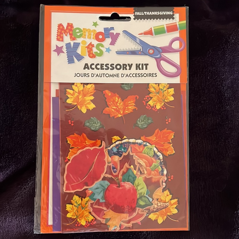 MEMORY KIT SCRAPBOOKING ACCESSORY KIT FOR FALL THANKSGIVING